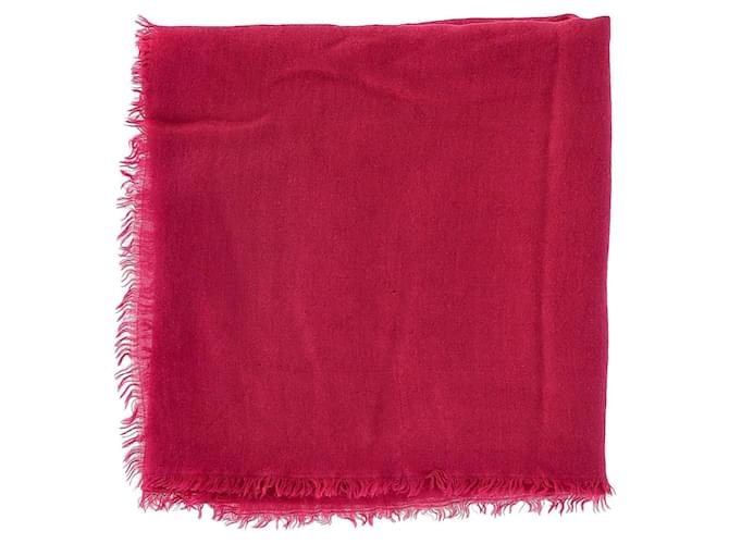 Gucci Fringed Scarf in Pink Cotton  ref.1293659
