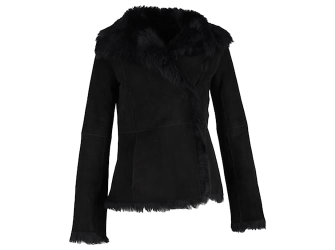 Joseph Toscana Anais Short Jacket in Black Shearling and Lambskin Leather  ref.1293733