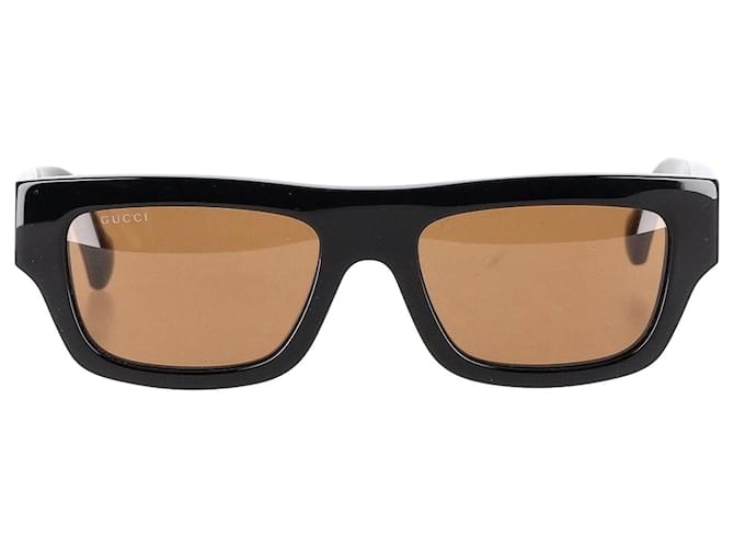 Gucci GG1301S Sonnenbrille mit rechteckigem Rahmen aus schwarzem Acetat Zellulosefaser  ref.1293745