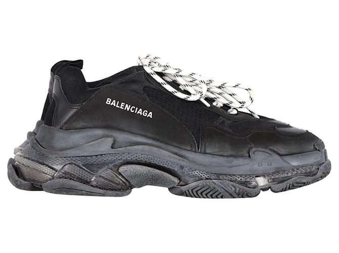 Balenciaga Triple S Sneakers aus schwarzem Polyester  ref.1293774