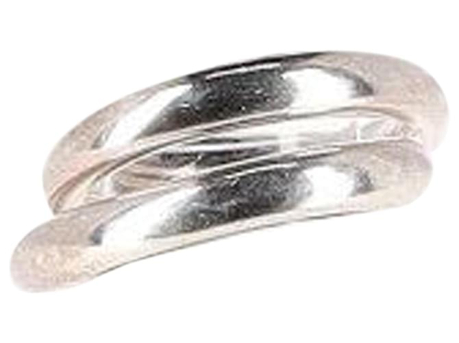 Ring Anel Hermès Verupper em metal prateado Prata Metálico Prata  ref.1293791