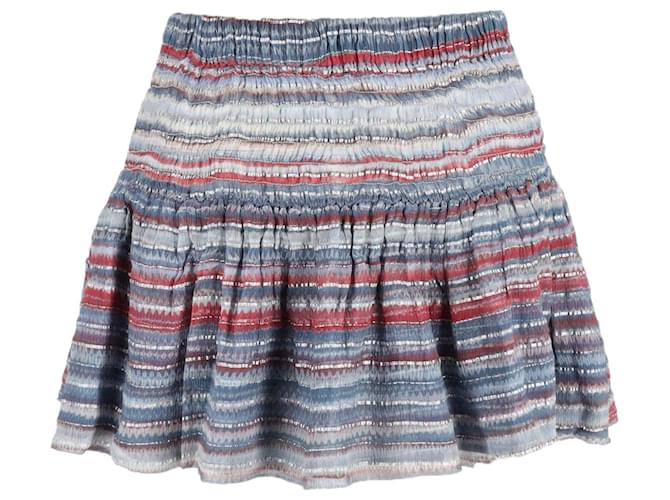 Isabel Marant Striped Mini Skirt in Multicolor Silk Blue  ref.1293796