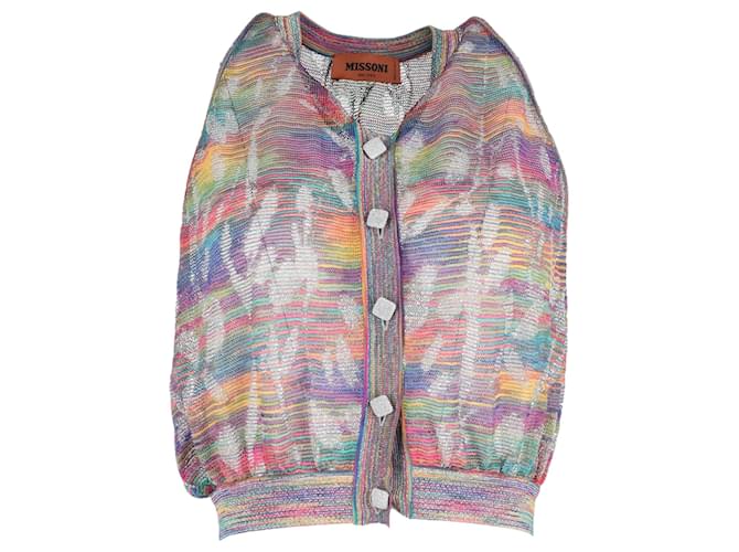 Missoni Metallic Buttoned Sleeveless Top in Multicolor Cotton Multiple colors  ref.1293801