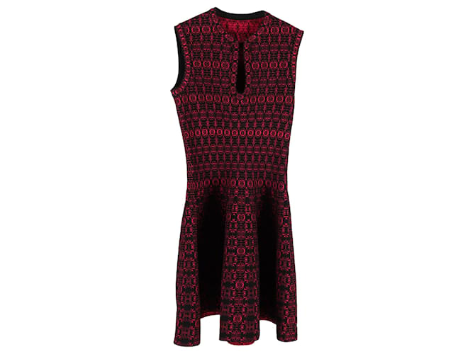 Alaïa Rose Alhambra Knit Dress in Pink Viscose Cellulose fibre  ref.1293802