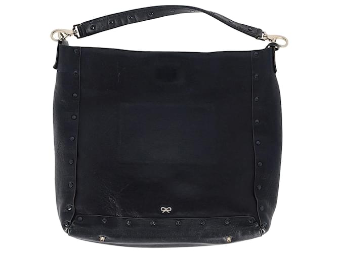 Anya Hindmarch Studded Hobo Bag in Navy Blue Leather  ref.1293813