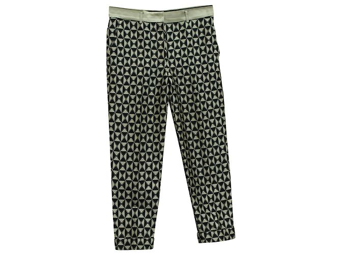 Leggings Haider Ackermann stampati dal taglio slim in cotone bianco e nero Stampa python