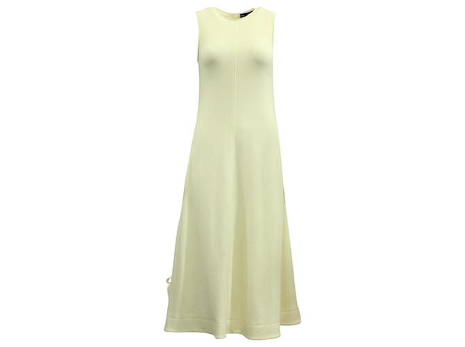 Proenza Schouler Sleeveless Ribbon Detail Dress in Cream Wool White  ref.1293835
