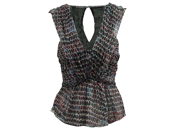 Isabel Marant Printed Sleeveless Top in Multicolor Silk Multiple colors  ref.1293849