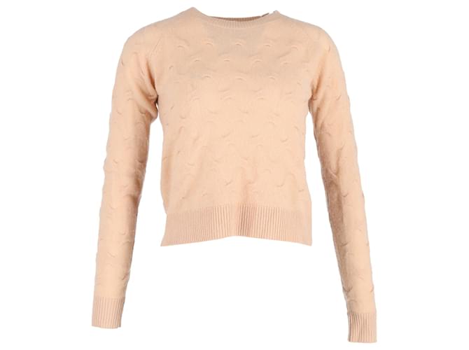 Max Mara Textured Sweater in Nude Cashmere Flesh Wool  ref.1293851