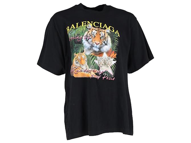 T-shirt Balenciaga Year of the upper in cotone nero  ref.1293861