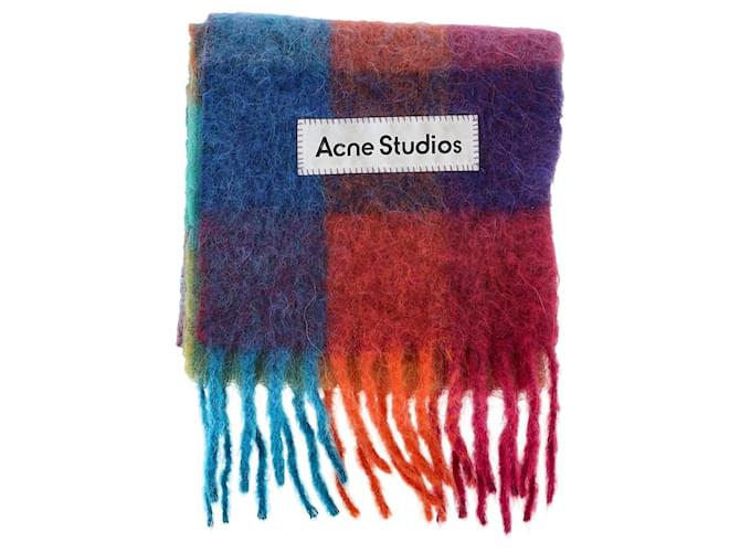 Acne Studios Fringed Scarf in Multicolor Wool Multiple colors  ref.1293874