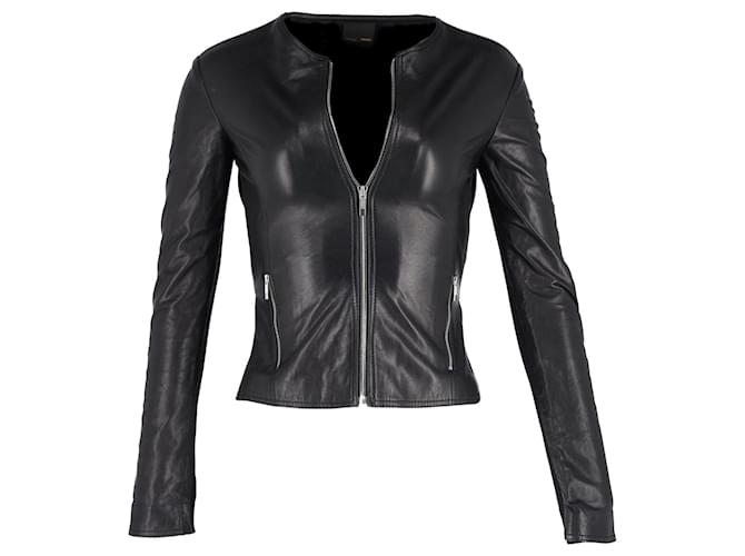 Fendi Biker Jacket in Black Leather  ref.1293878