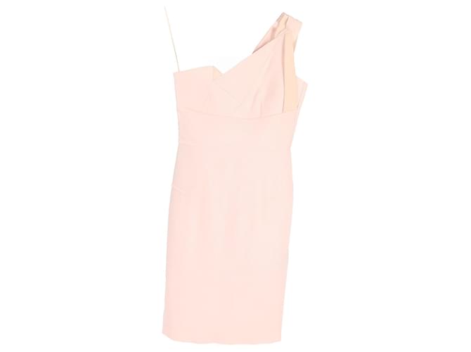 Vestido de un hombro Roland Mouret de edición limitada en lana rosa claro  ref.1293879