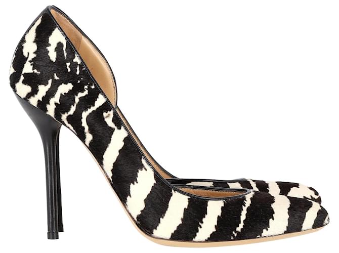 Zapatos de salón Gucci Zebra Pointed D'Orsay con pelo de potro con estampado animal Lana Crin  ref.1293884