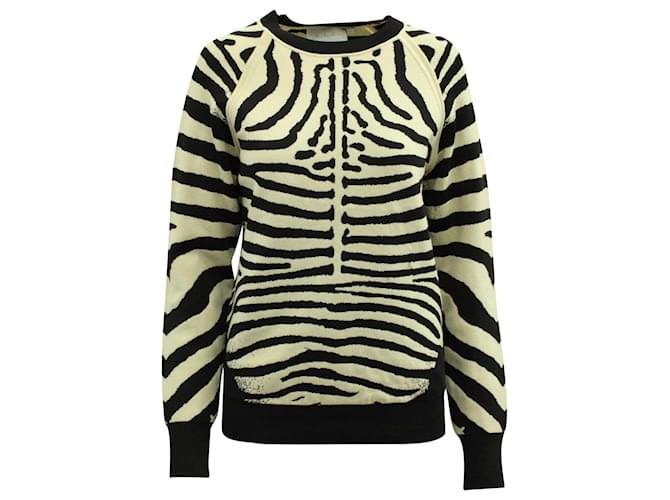 A.L.C. Rizzou Zebra Print Knit Sweater in Multicolor Rayon  Python print Cellulose fibre  ref.1293890