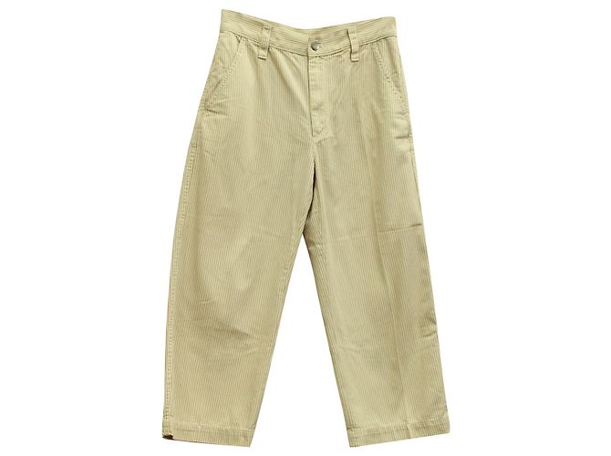 Marc Jacobs-Streifenhose aus beiger Baumwolle Braun