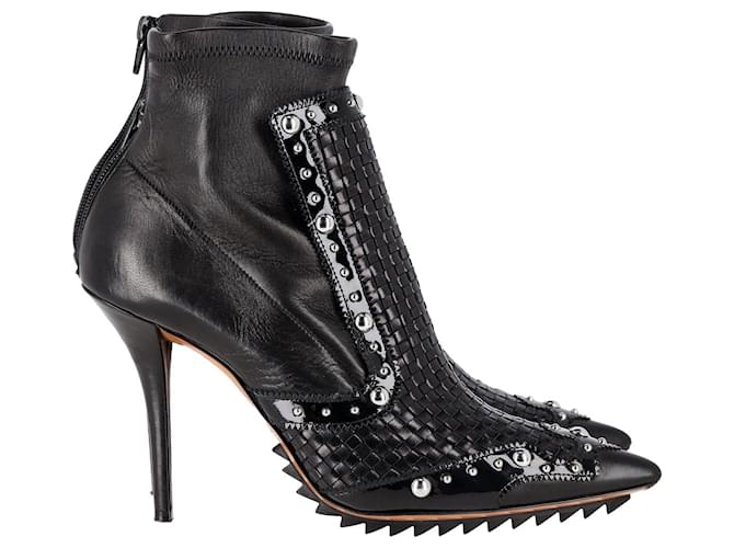 Givenchy – Stiefeletten „Iron“ mit Nieten aus schwarzem Leder  ref.1293942