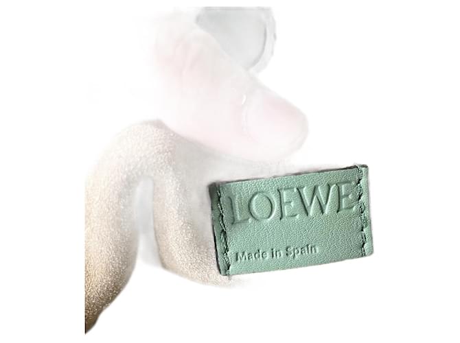 Mini pochette Loewe Flamenco in pelle di vitello verde "Rosmarino".  ref.1293947