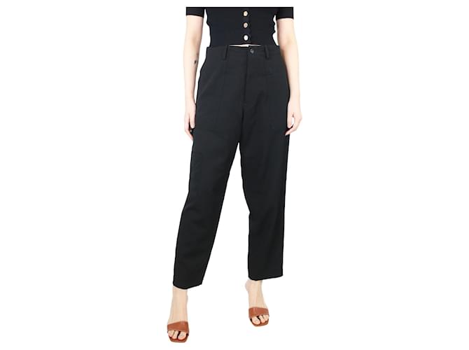 Y'S Black wool pocket trousers - size S  ref.1293974