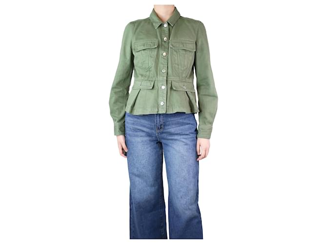 Veronica Beard Veste en jean vert - taille M Coton  ref.1293976