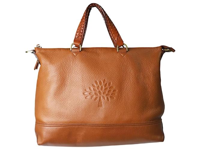 Mulberry Brown tote bag with braided handle Leather  ref.1293998