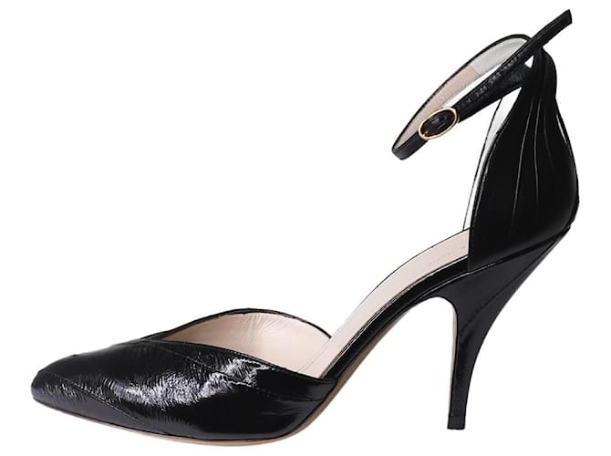 Céline Black adjustable-strap leather heels - size EU 39  ref.1293999