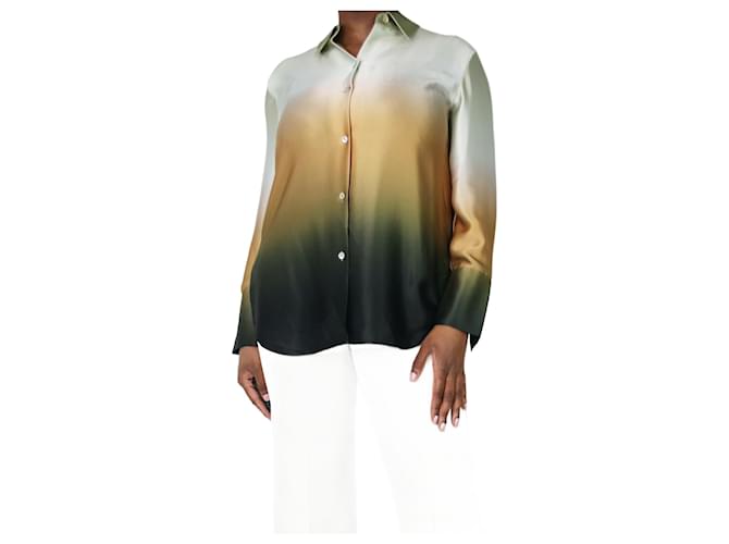 Vince Mehrfarbiges Seidenhemd mit Ombre-Muster – Größe M Mehrfarben  ref.1294001