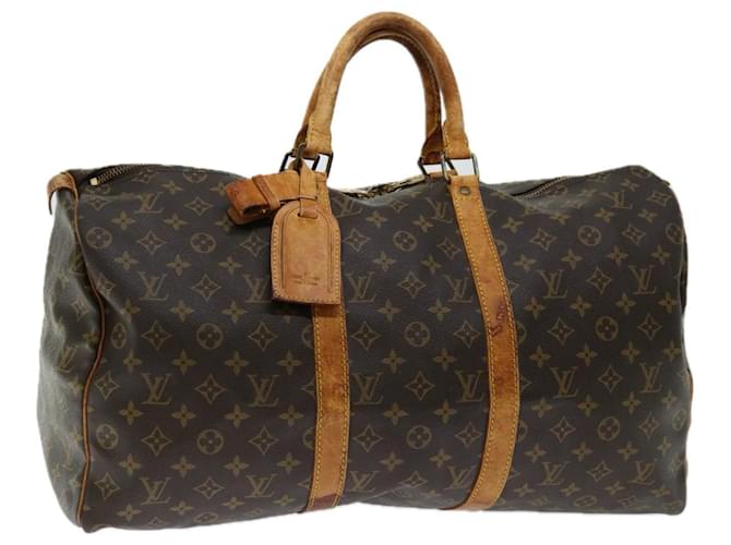 Louis Vuitton Monograma Keepall 50 Boston Bag M41426 Autenticação de LV 56515 Lona  ref.1294065