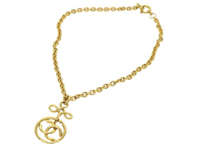 CHANEL COCO Mark Chain Necklace Gold CC Auth ar11466b Golden Metal  ref.1294090