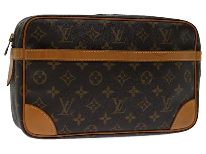Louis Vuitton Monogram Compiegne 28 Bolsa de Embreagem M51845 LV Auth yk10835 Monograma Lona  ref.1294097