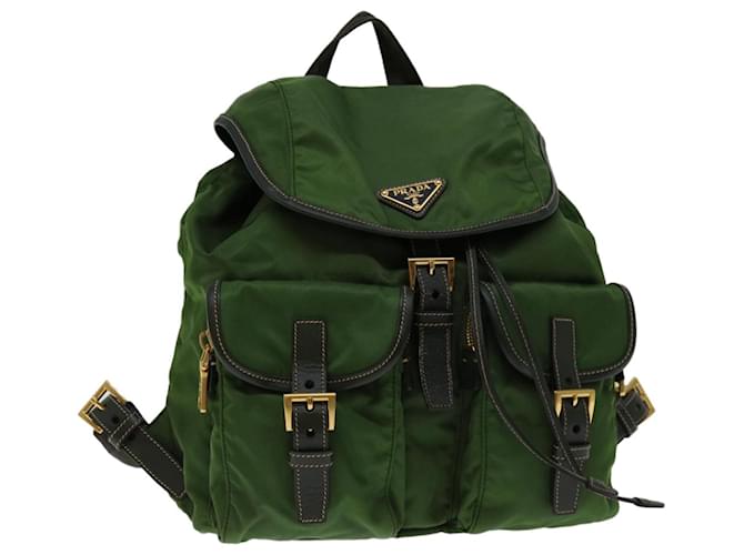 PRADA Backpack Nylon Khaki Auth 67049  ref.1294098