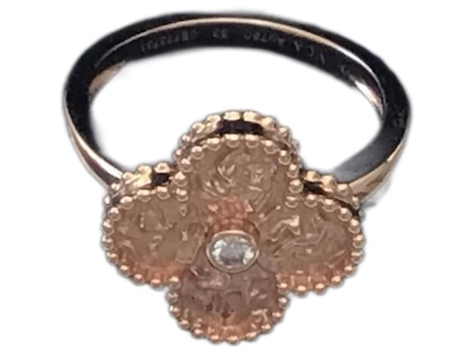 Van Cleef & Arpels Vintage Alhambra diamond ring Pink Pink gold  ref.1294134