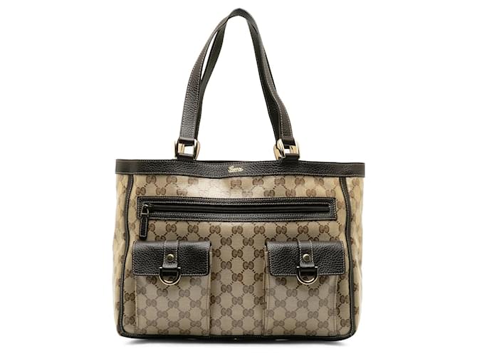 Brown Gucci GG Canvas Abbey Pocket Tote Leather  ref.1294173