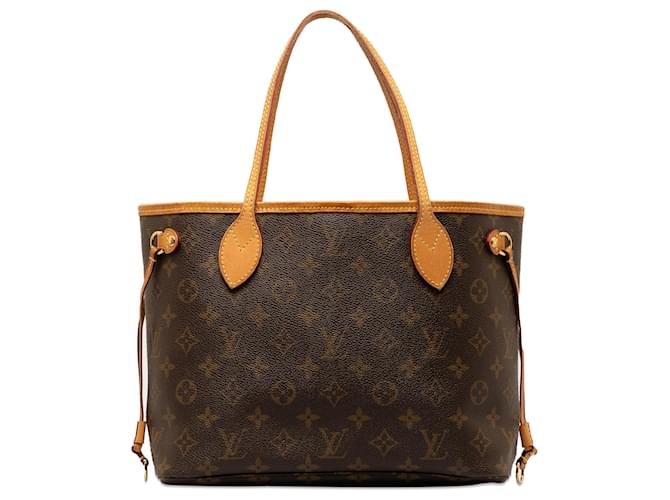 Louis Vuitton Brown Monogram Neverfull PM Leather Cloth  ref.1294243