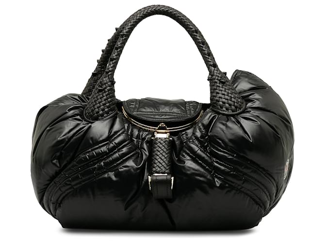 Fendi Black x Moncler Puffer Spy Handbag Nylon Cloth  ref.1294290