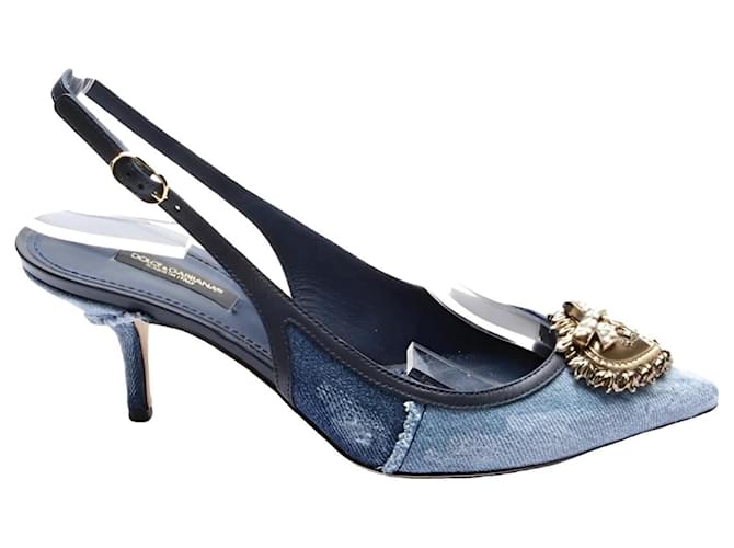 Dolce & Gabbana Sandals Blue Leather  ref.1294311