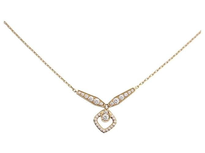 NEW CHAUMET JOSEPHINE ECLAT FLORAL NECKLACE 082671 In rose gold 18k diamonds Golden Pink gold  ref.1294351