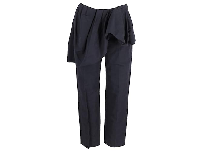 Pantalones con volantes Patiar de algodón azul marino de Dries Van Noten  ref.1294421