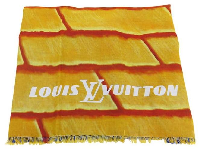 NEUER LOUIS VUITTON STAHL BRICK ROAD WIZARD OF OZ MP2323 VIRGIL ABLOH SCHAL Orange Baumwolle  ref.1294428