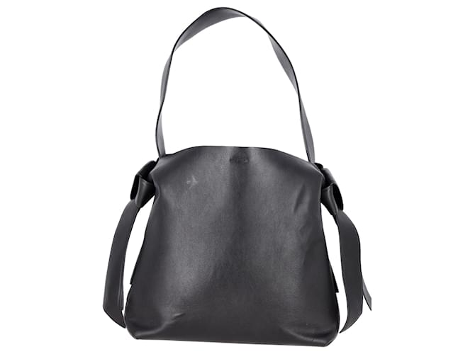Acne Studios Musubi Midi Shoulder Bag in Black Leather  ref.1294493