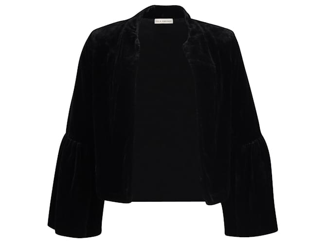 Ulla Johnson Open-Front Jacket in Black Velvet  ref.1294501