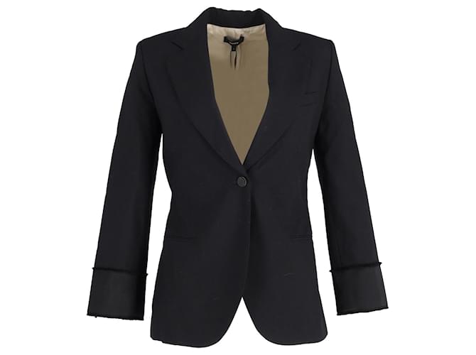 Theory Single-Breasted Blazer Jacket in Black Recycled Wool  ref.1294507