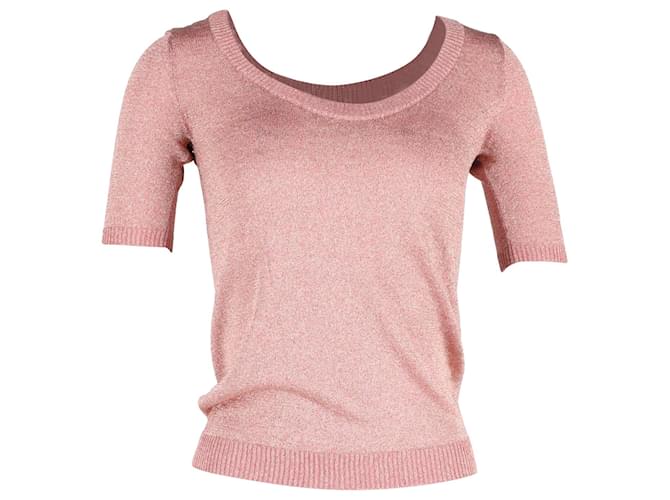 Missoni Short Sleeve Top in Pink Viscose Cellulose fibre  ref.1294526