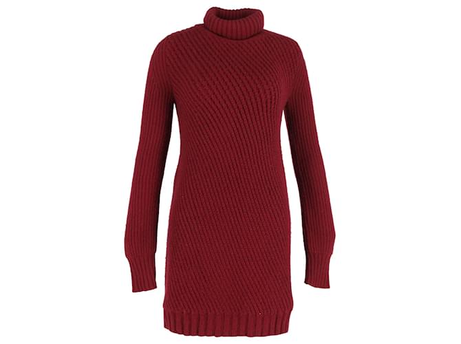 Céline Robe pull tricotée Celine en laine bordeaux  ref.1294546
