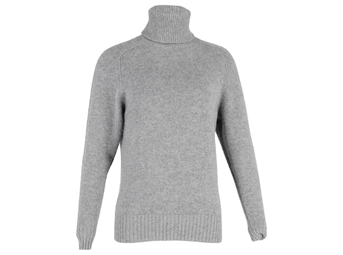 Chloé Chloe Roll-Neck Sweater in Grey Cashmere Wool  ref.1294568