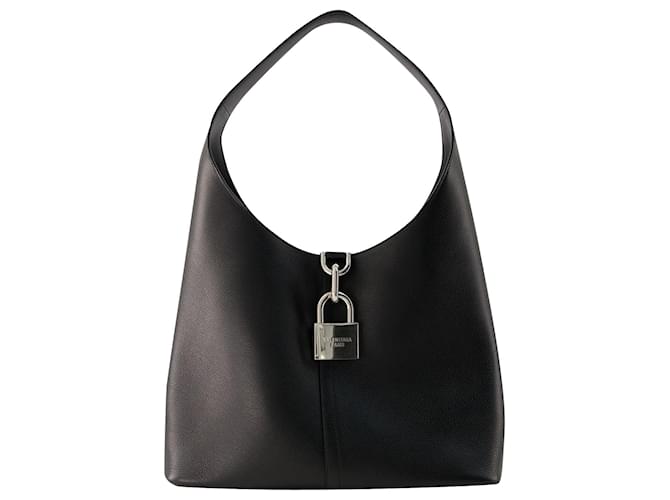 Locker Hobo M Shoulder Bag - Balenciaga - Leather - Black Pony-style calfskin  ref.1294594