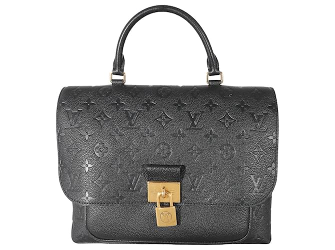 Louis Vuitton Black Monogram Empreinte Leather Marignan Cuir Noir  ref.1294609