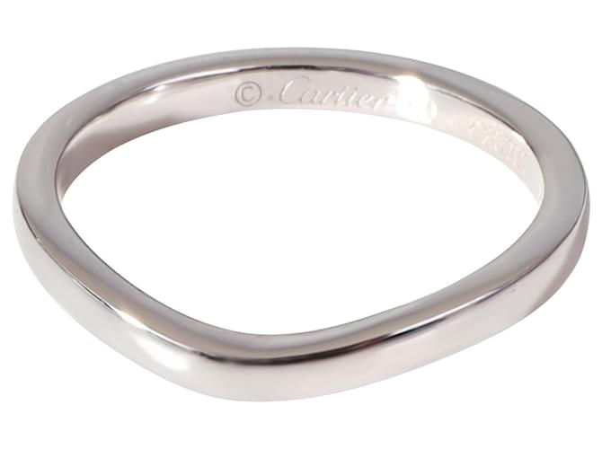 Alianza de bodas curva Cartier Ballerine en platino Plata Metálico Metal  ref.1294635