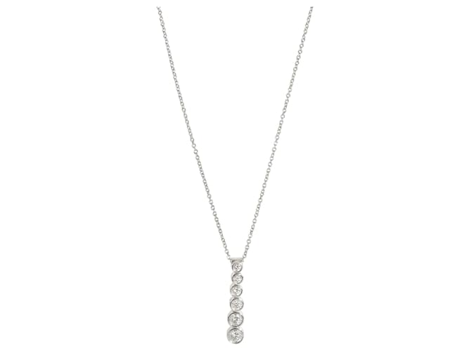 Tiffany & Co TIFFANY Y COMPAÑIA. Colgante de diamantes Jazz en platino 0.45 por cierto Plata Metálico Metal  ref.1294643