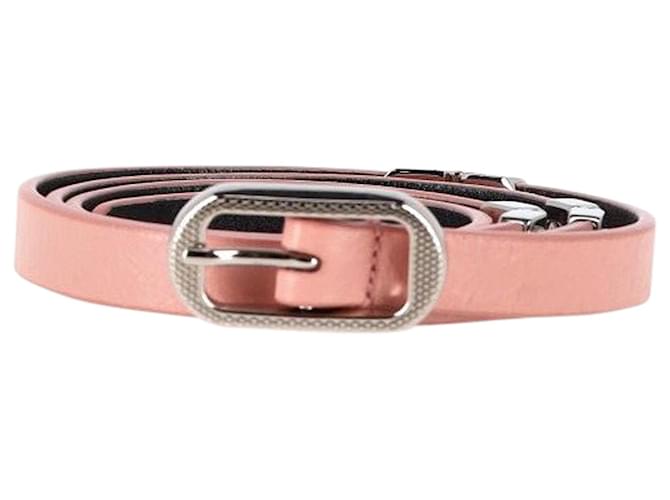Cintura skinny Balenciaga in pelle rosa  ref.1294669